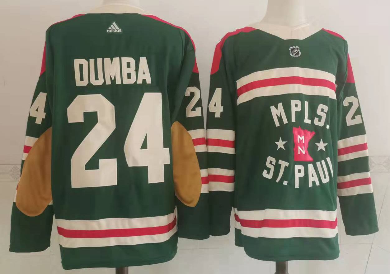 Men Minnesota Wild 24 Dumba Green Classic Edition 2022 Adidas NHL Jersey